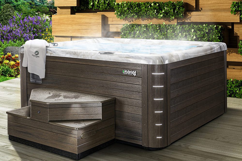 Luxury Outdoor Hot Tub with Steps